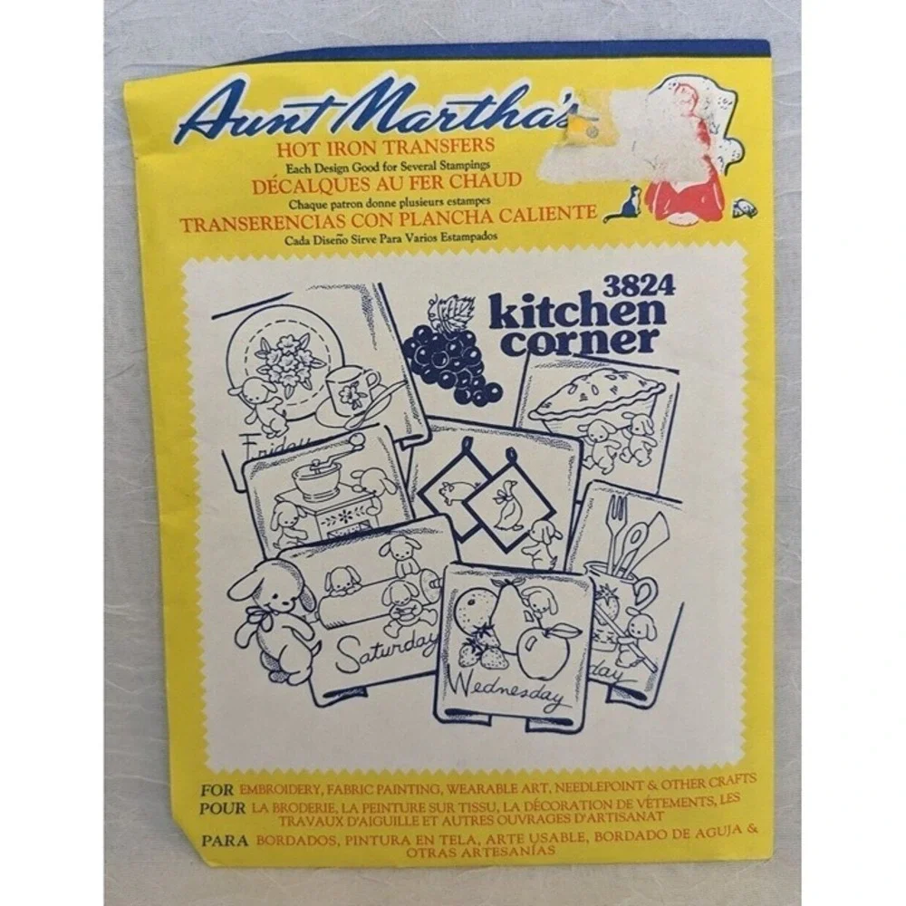 NOS Aunt Martha's Hot Iron Transfers Teapots 3898 3853 3824 3787 3749 3437 Lot 6